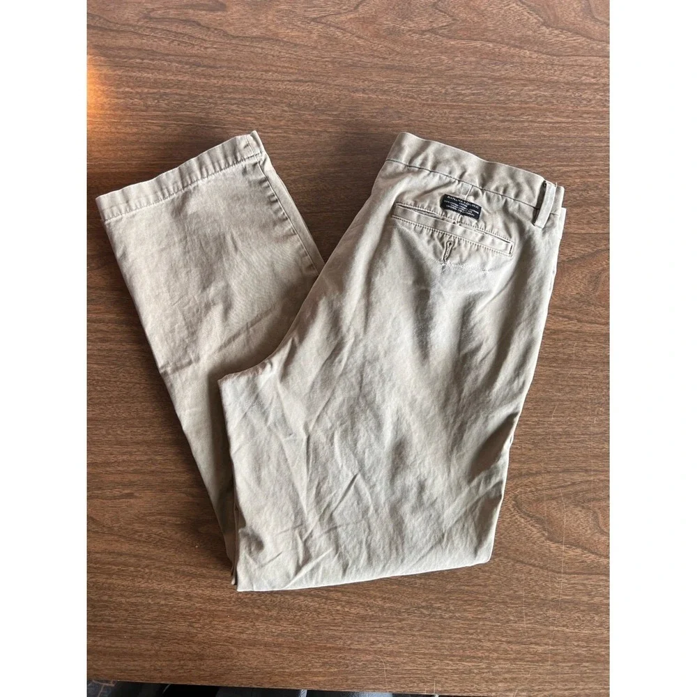 Banana Republic Bundle of Two Pairs 35x32 Gavin Chinos in Khaki Tan‎ with Flaws